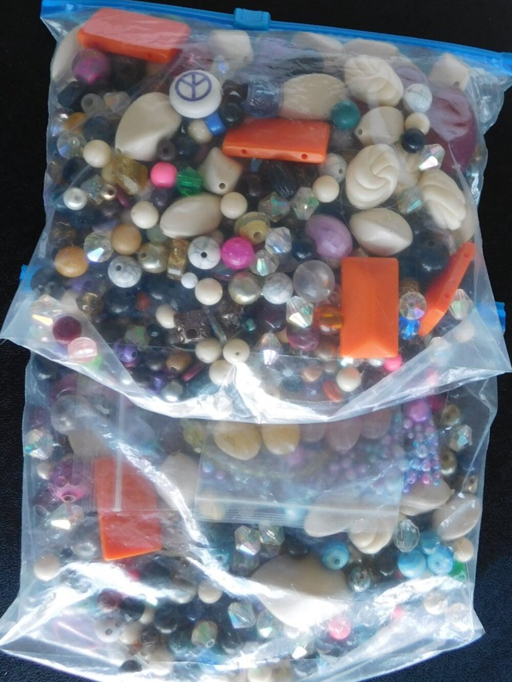 2+ Pounds Mixed Multi Color Acrylic Bead Lot Crafts Jewelry Making
